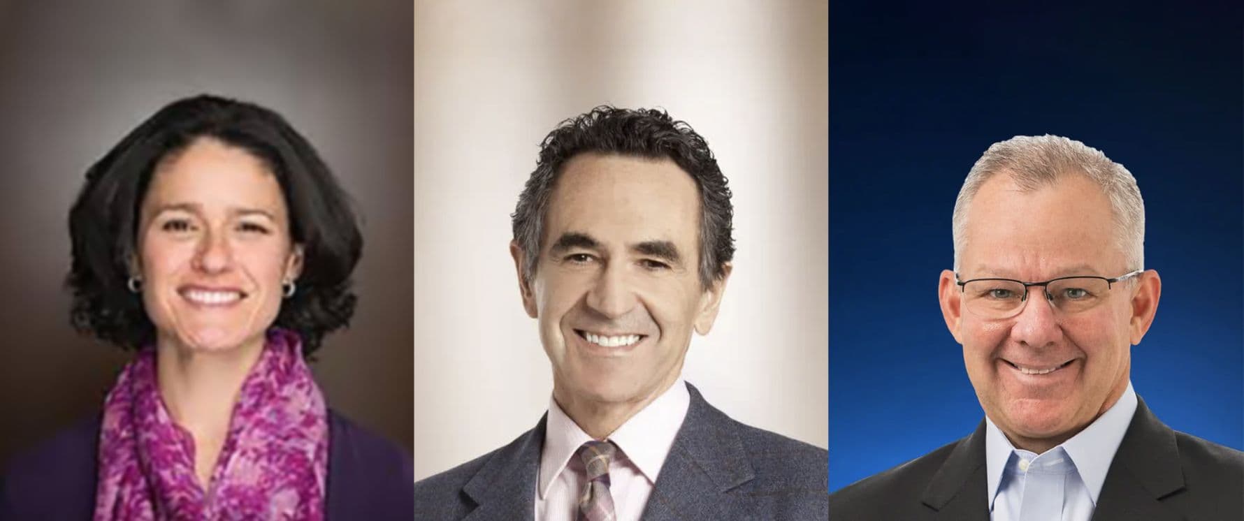 AIM10x executive council members: Ana C. Badell, Filippo Passerini, and Bob J. Masching