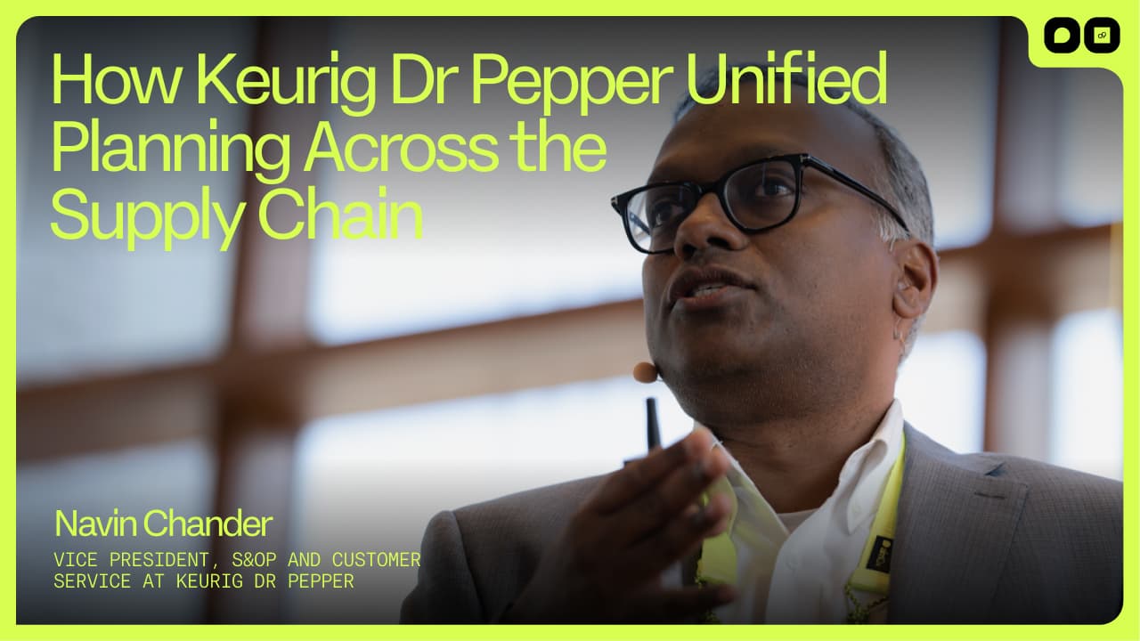 aim10x Americas - How Keurig Dr Pepper Unified Planning Across the Supply - Chain Navin Chander | Keurig Dr Pepper