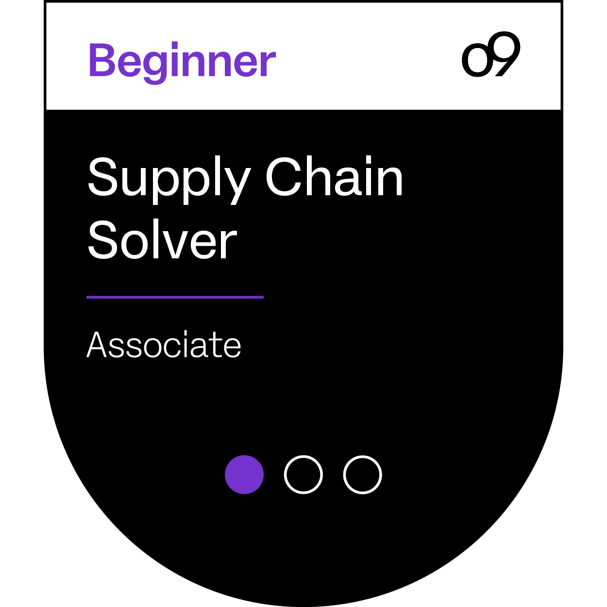 O9 supply chain solver associate certificate