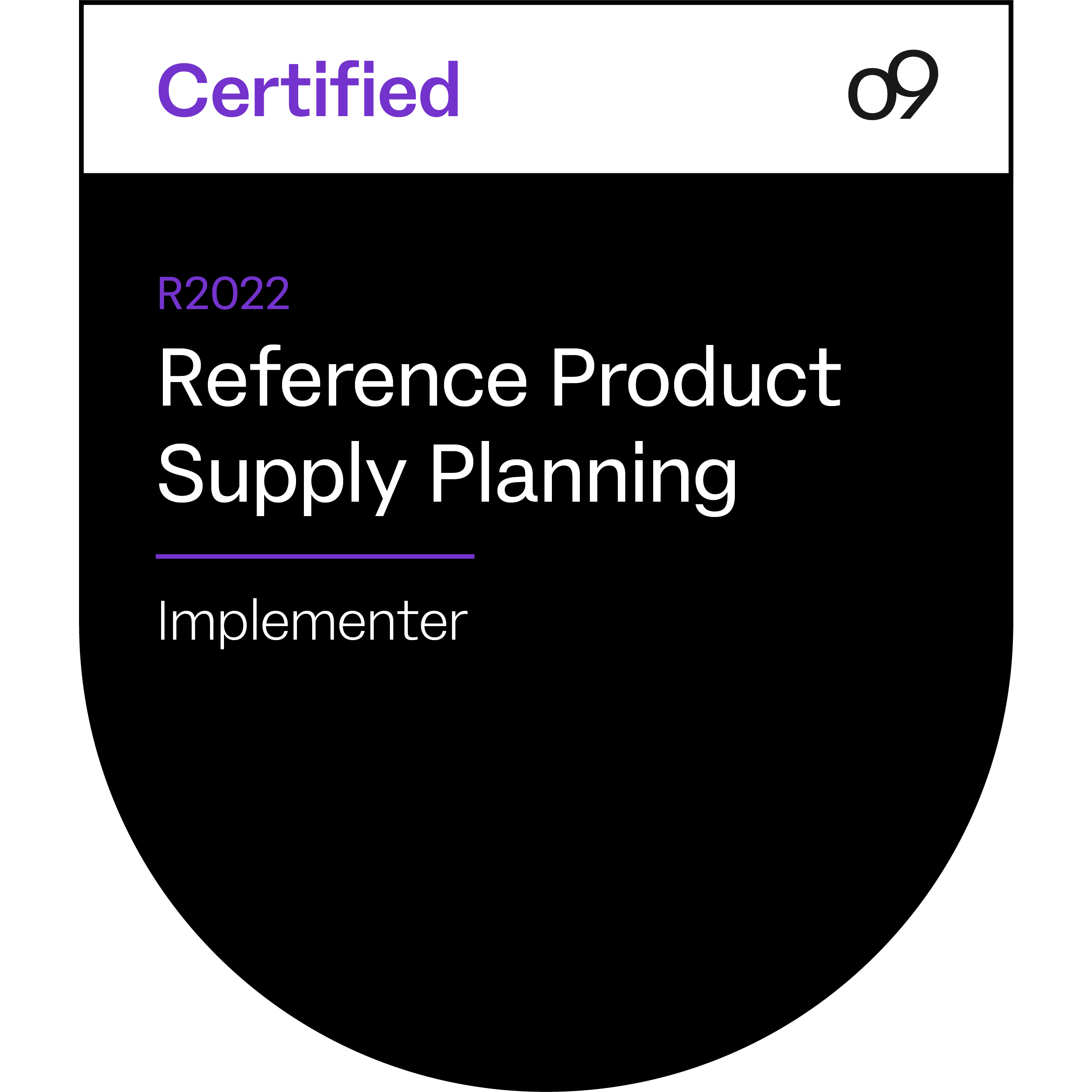 R2022 reference product supply planning implementer badge