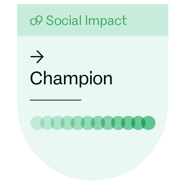 O9 social impact champion badge